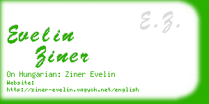 evelin ziner business card